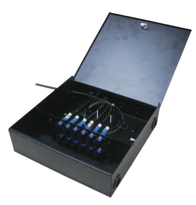 Wall Mount Fiber Optic Enclosure 2 x LC Panels DINTEK Electronic Ltd