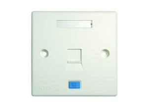 1 Port UK Style Wall Plate With Shutter