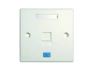 1 Port UK Style Wall Plate With Shutter