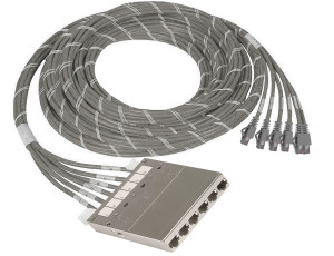DINTEK 10mtr Cat.6A S/FTP RJ45 - Cassette Pre-terminated Cable