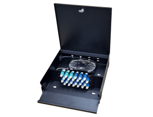 Wall Mount Fiber Optic Enclosure - 2 x LC Panels