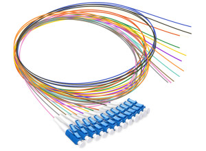 OS2 Fiber Optic LC Pigtail (12 Color Pack)