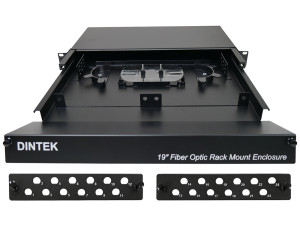 1U - Sliding Fiber Enclosure Tray - With ST Plates