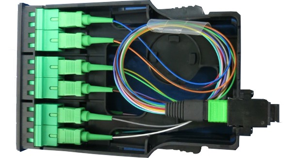 MPO - SC Fiber Cassette - 12C OS2 (APC) - With Cable