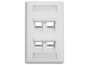 DINTEK 4 Port Angled Wall Plate US Style
