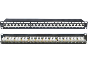 PowerMAX+ 1U 24P Cat.6A FTP Tray Patch Panel